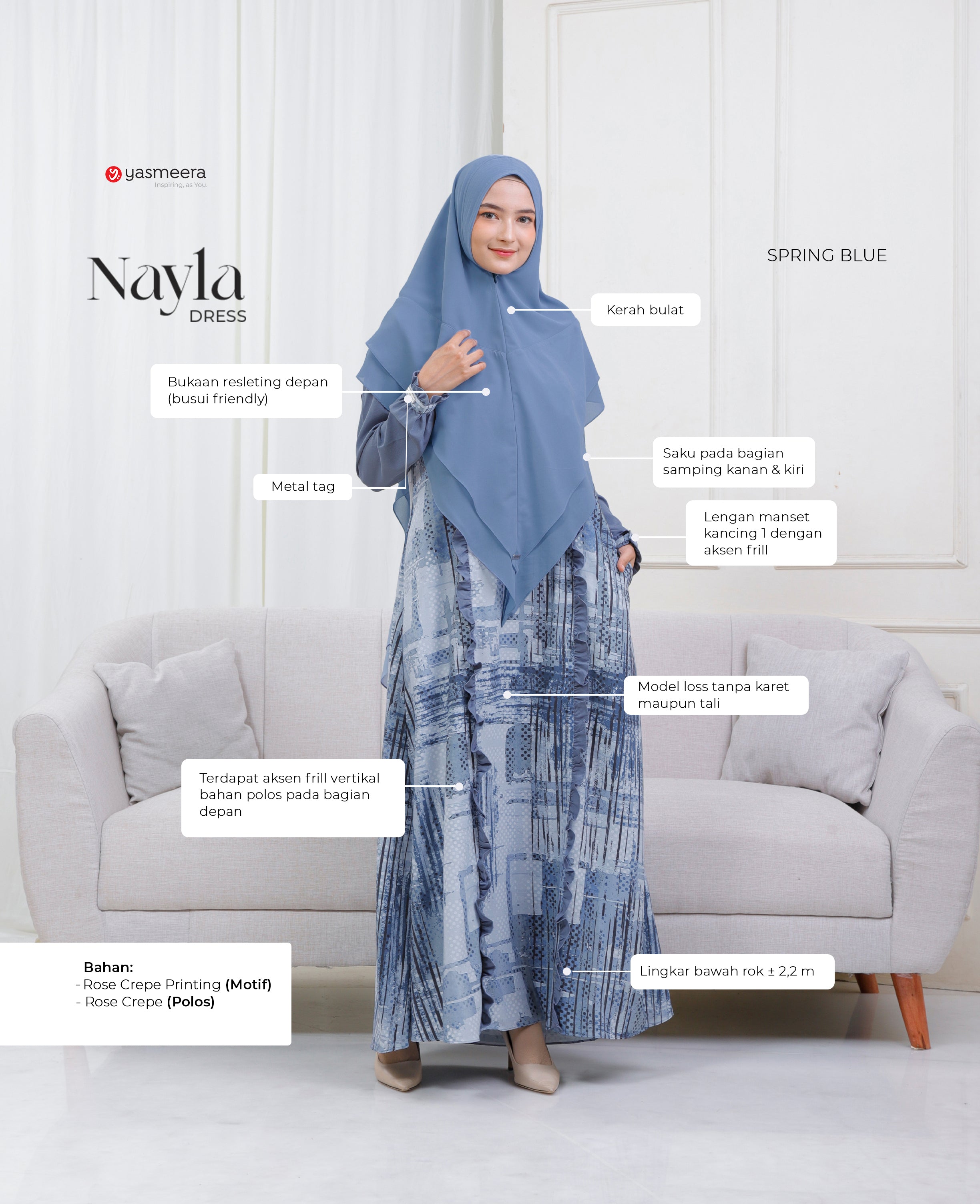 COUPLE SERIES 2024 NAYLA - NARENDRA COUNTRY BLUE & SPRING BLUE