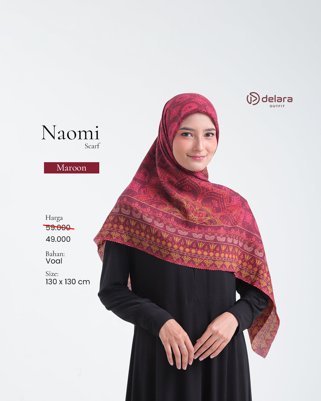 SCARF MOTIF NAOMI 130