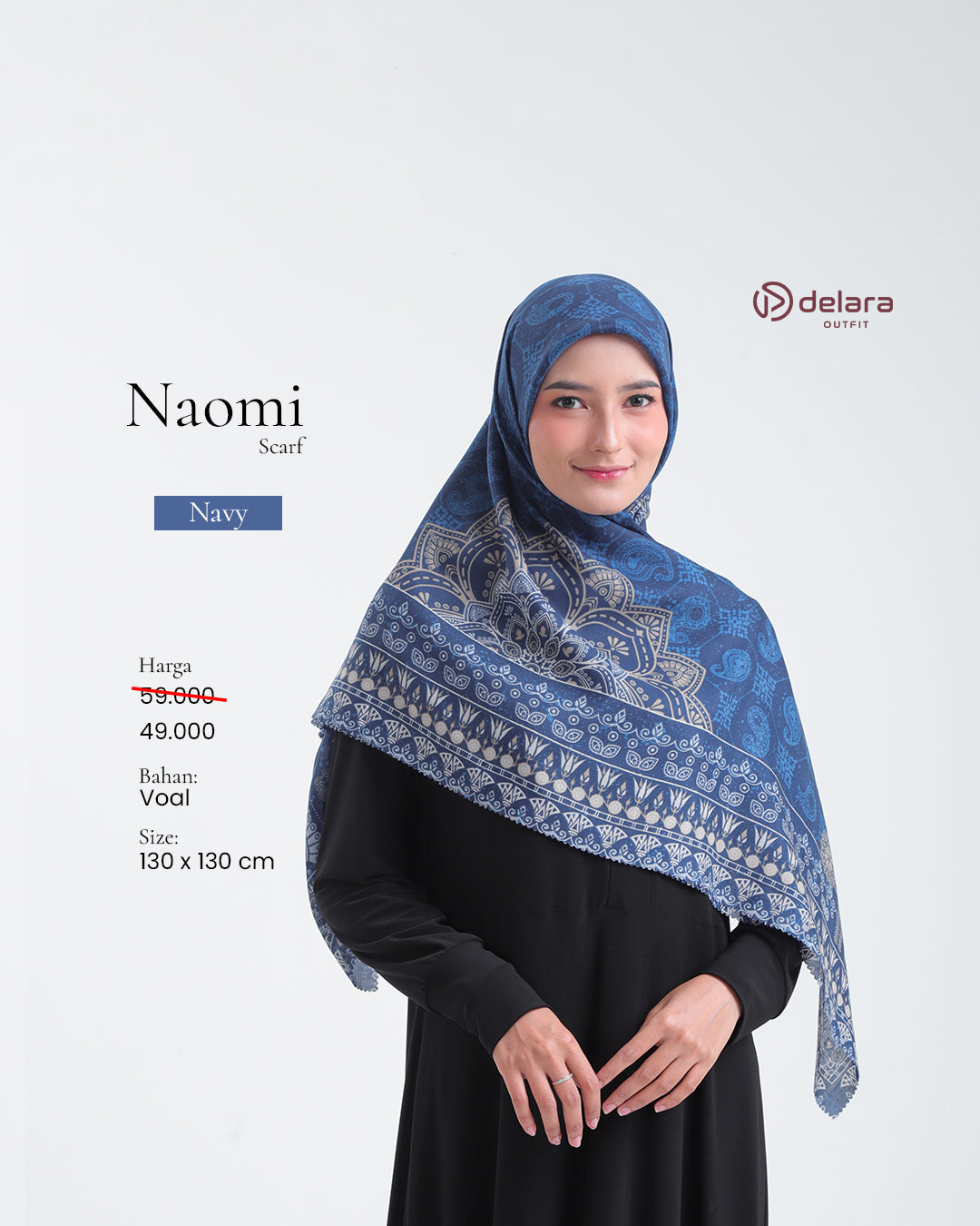 SCARF MOTIF NAOMI 130