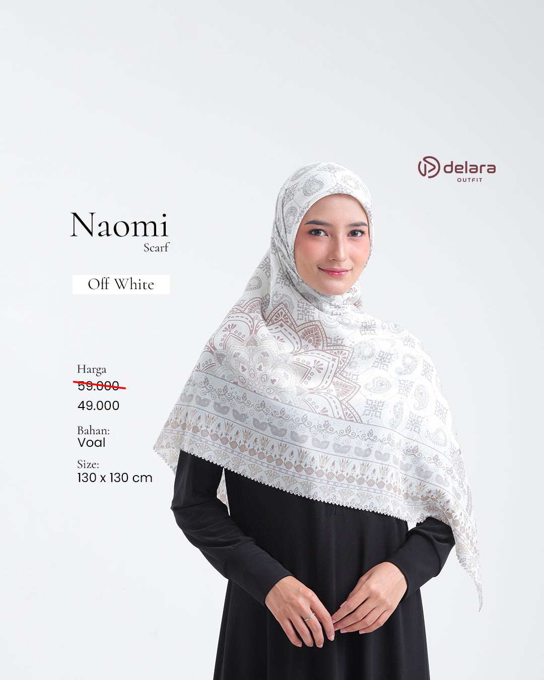 SCARF MOTIF NAOMI 130