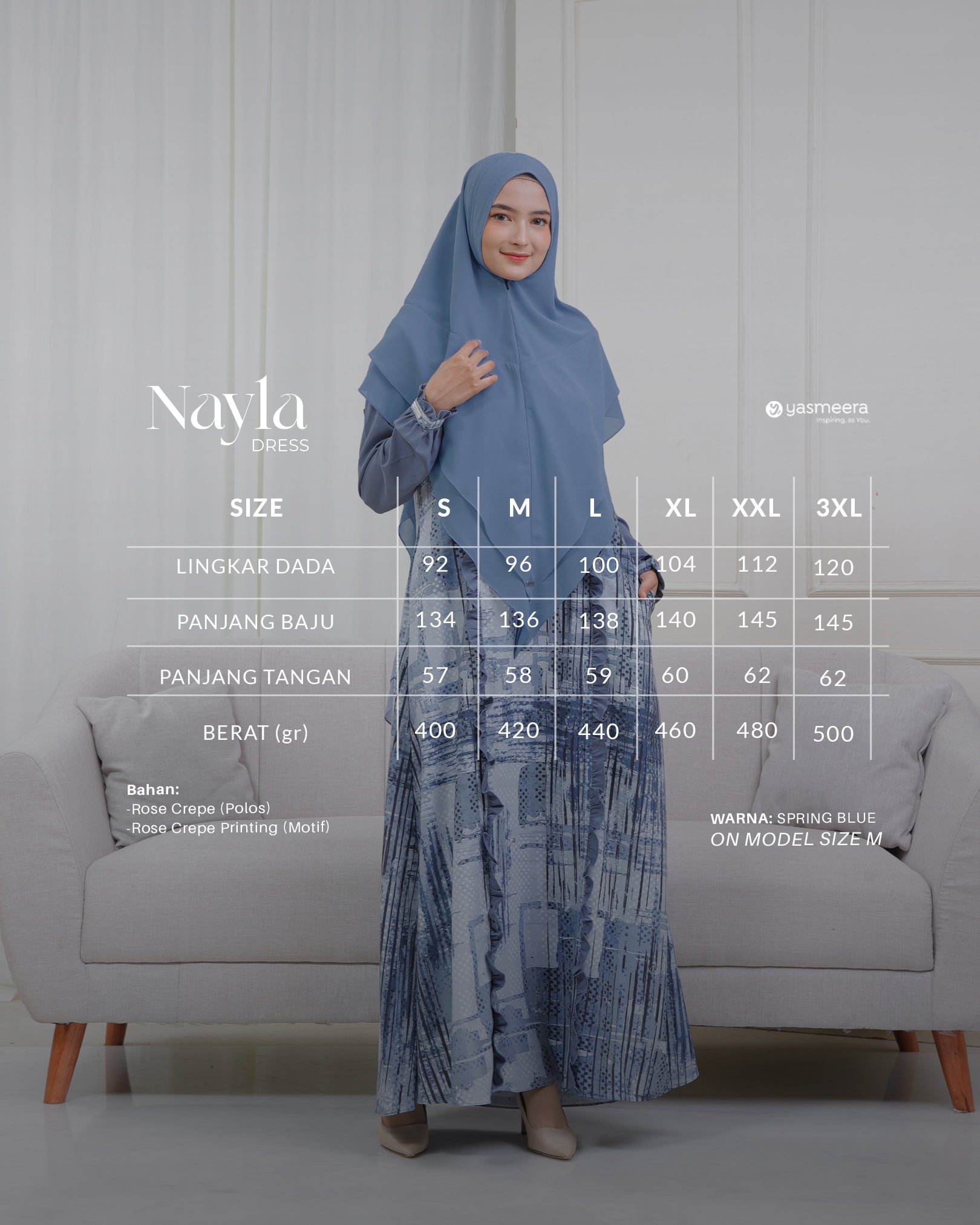 COUPLE SERIES 2024 NAYLA - NARENDRA COUNTRY BLUE & SPRING BLUE