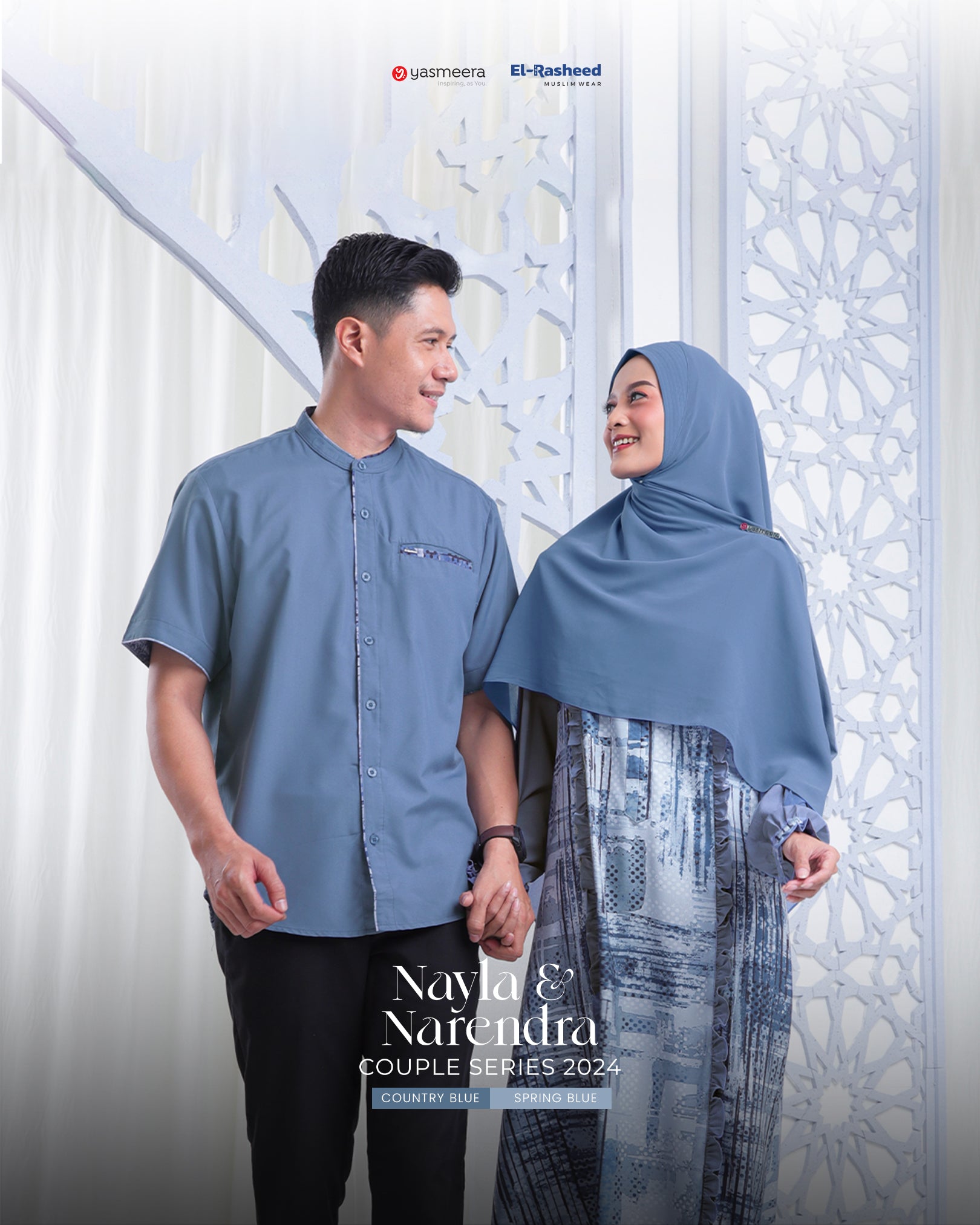 COUPLE SERIES 2024 NAYLA - NARENDRA COUNTRY BLUE & SPRING BLUE