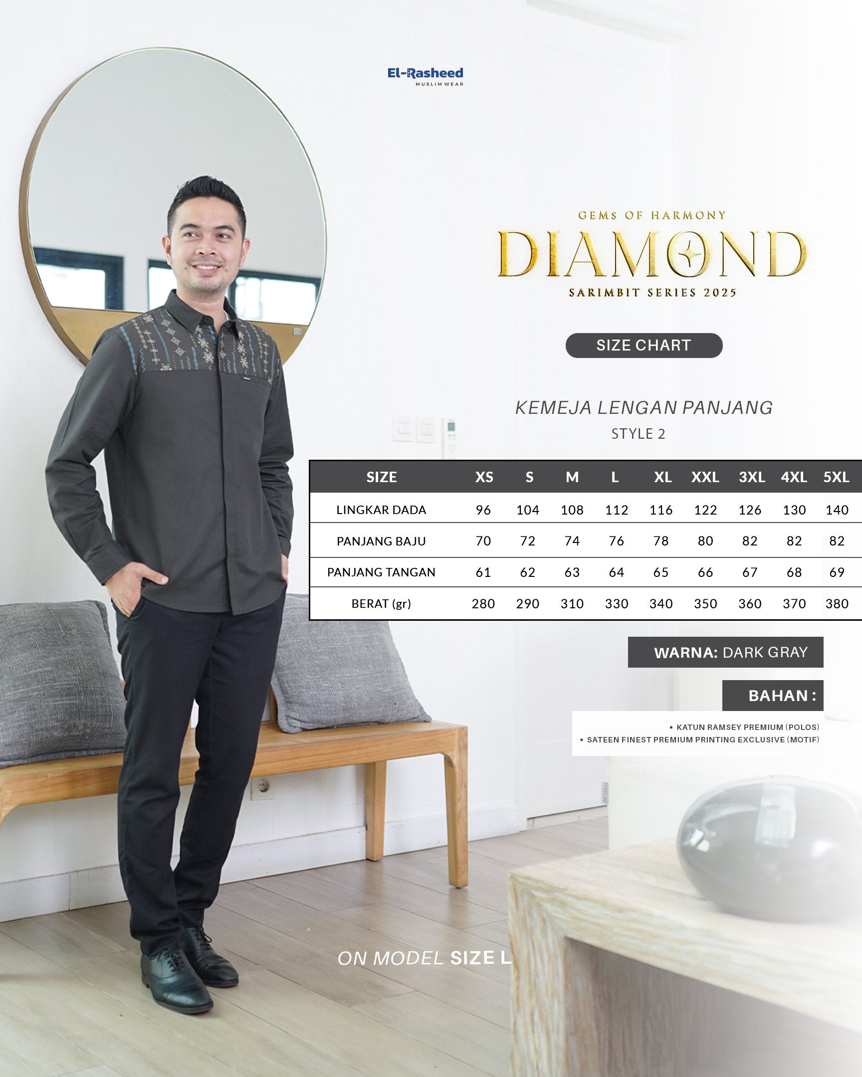 SARIMBIT 2025 DIAMOND SERIES - DARK GRAY