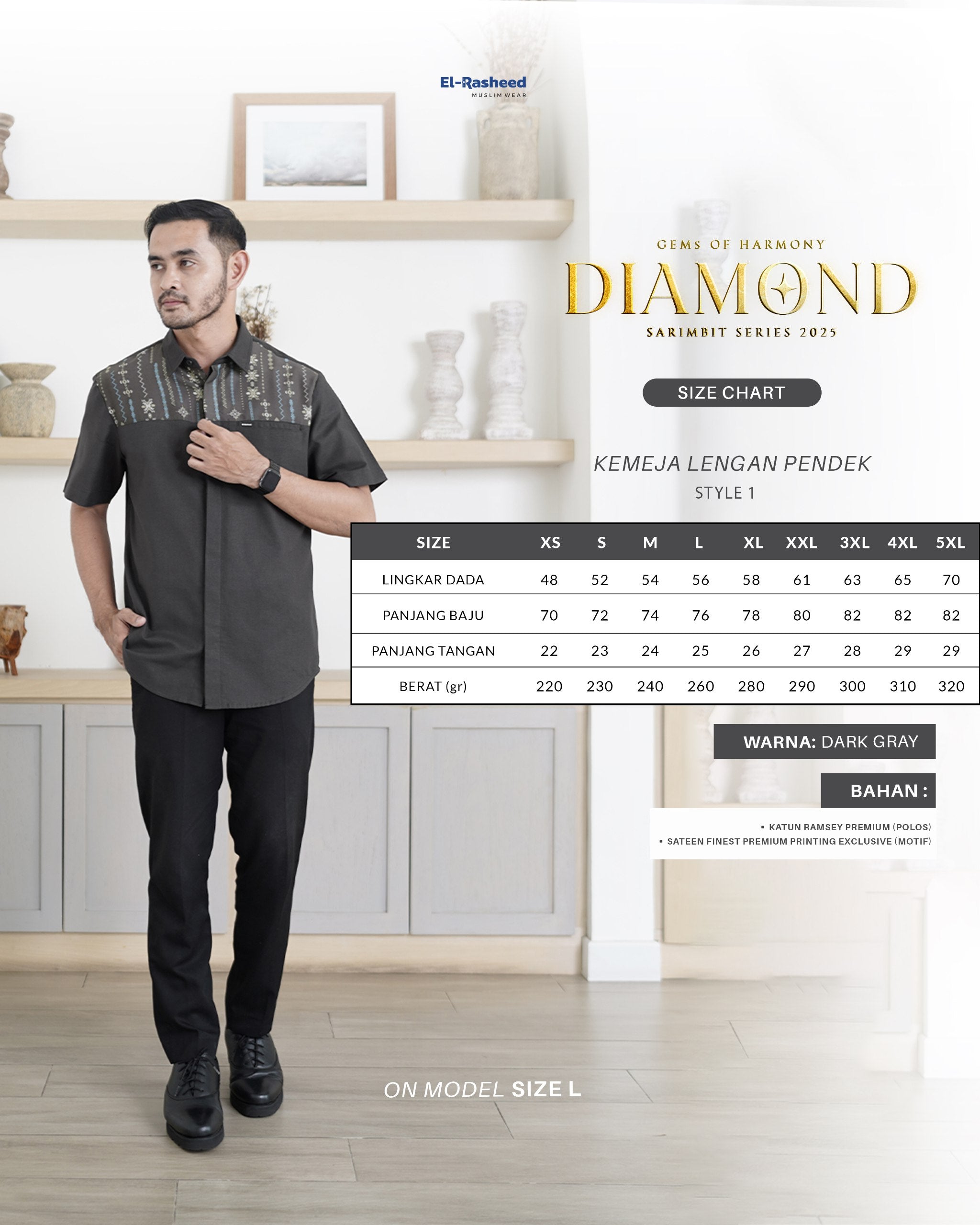 SARIMBIT 2025 DIAMOND SERIES - DARK GRAY